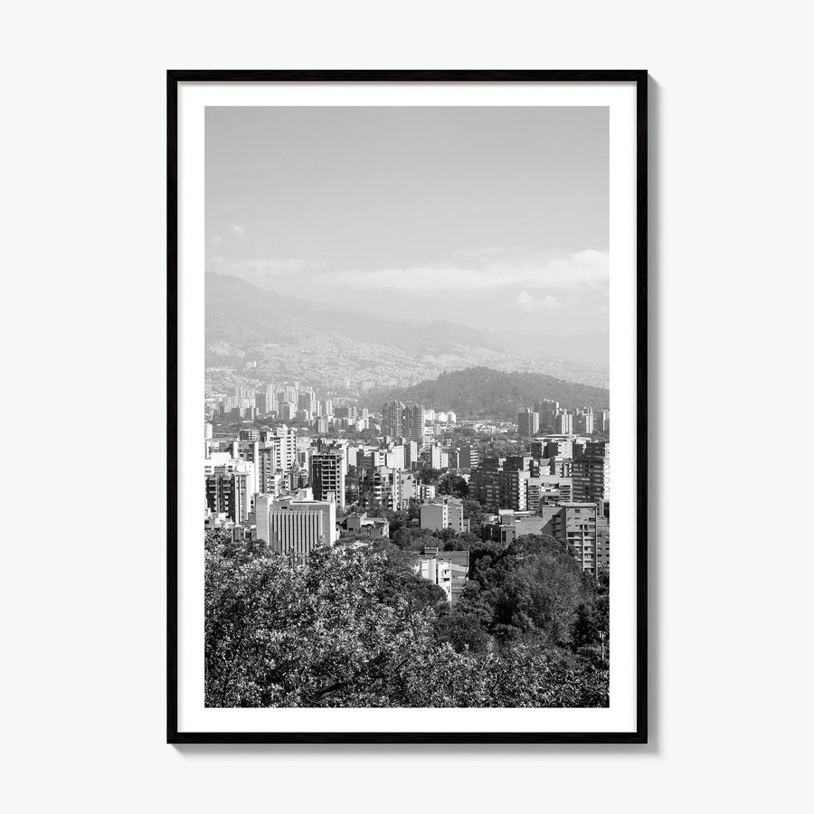Medellín Photo Poster, framed poster mockup, white border
