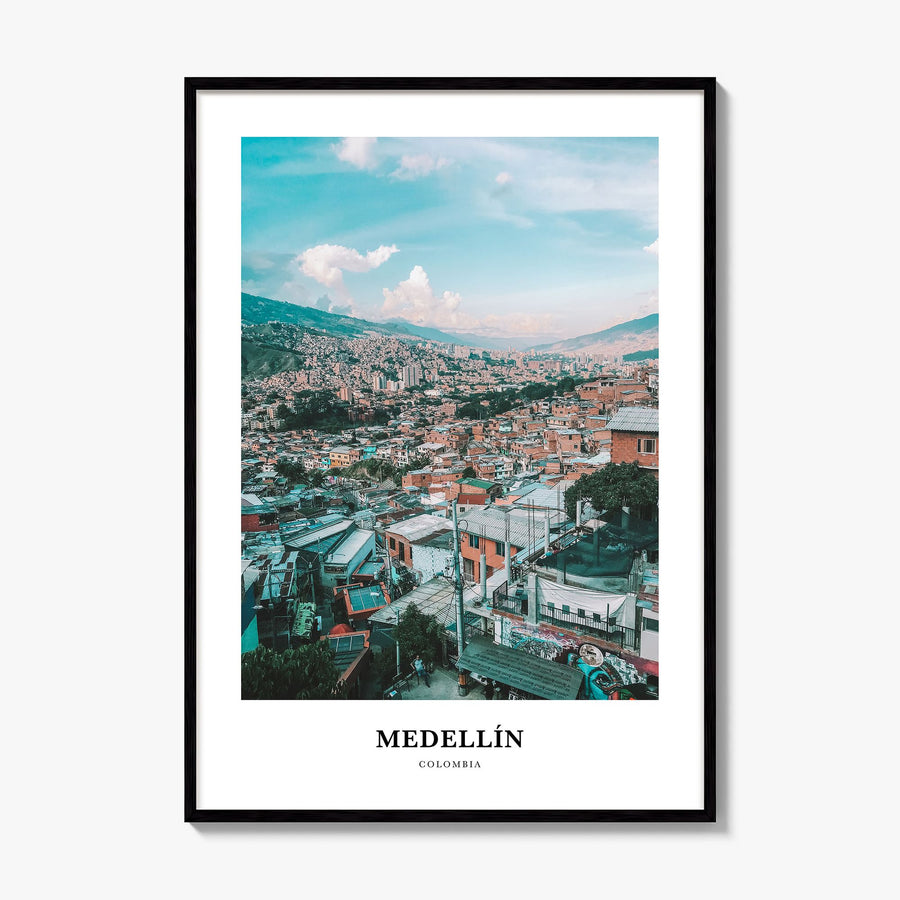 Medellín Classic Poster, framed poster mockup