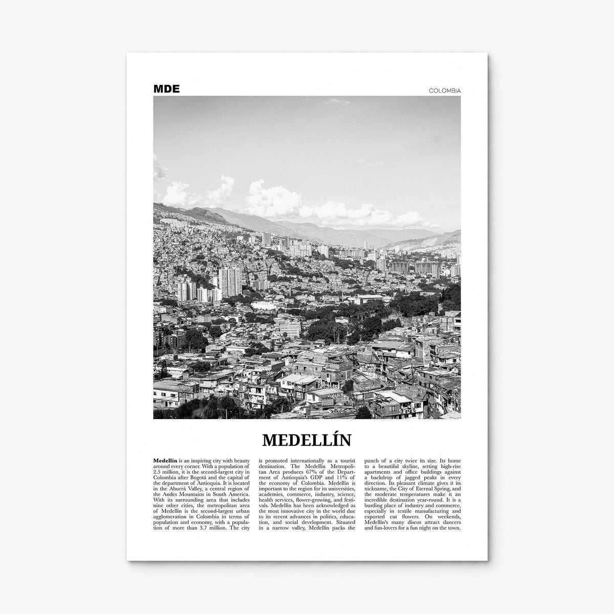 Medellín Newspaper No 1 Poster, print only (unframed)