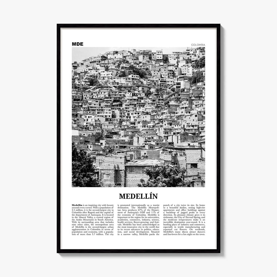 Medellín Newspaper No 2 Poster, framed poster mockup