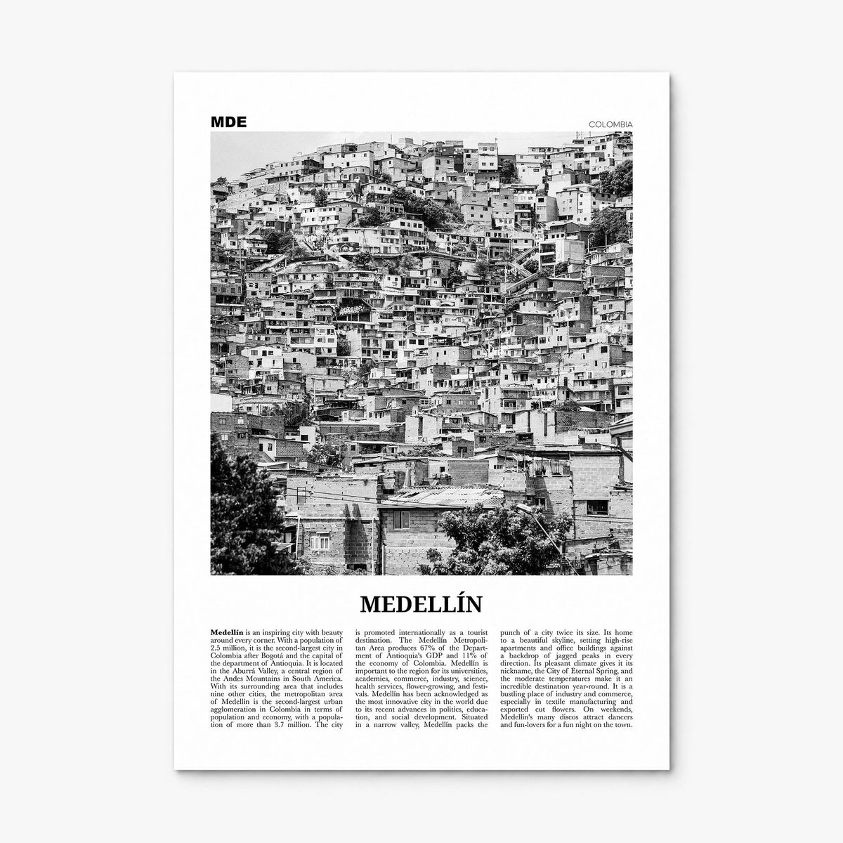 Medellín Newspaper No 2 Poster, print only (unframed)