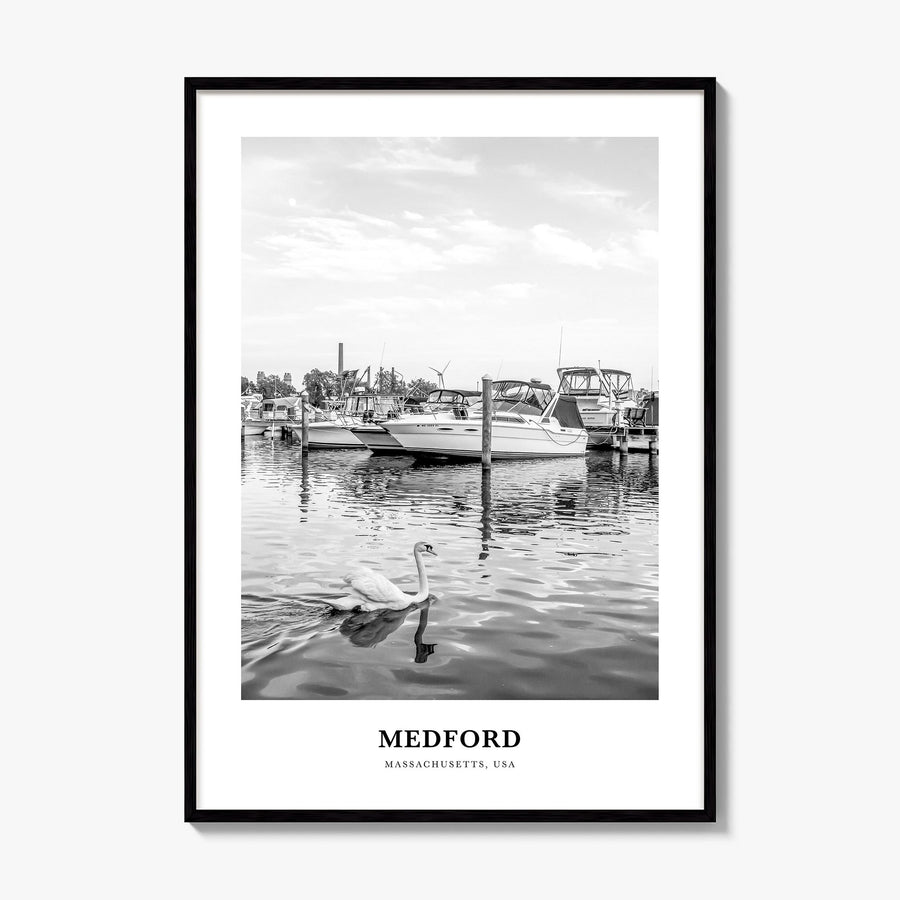 Medford, Massachusetts Classic Poster, framed poster mockup