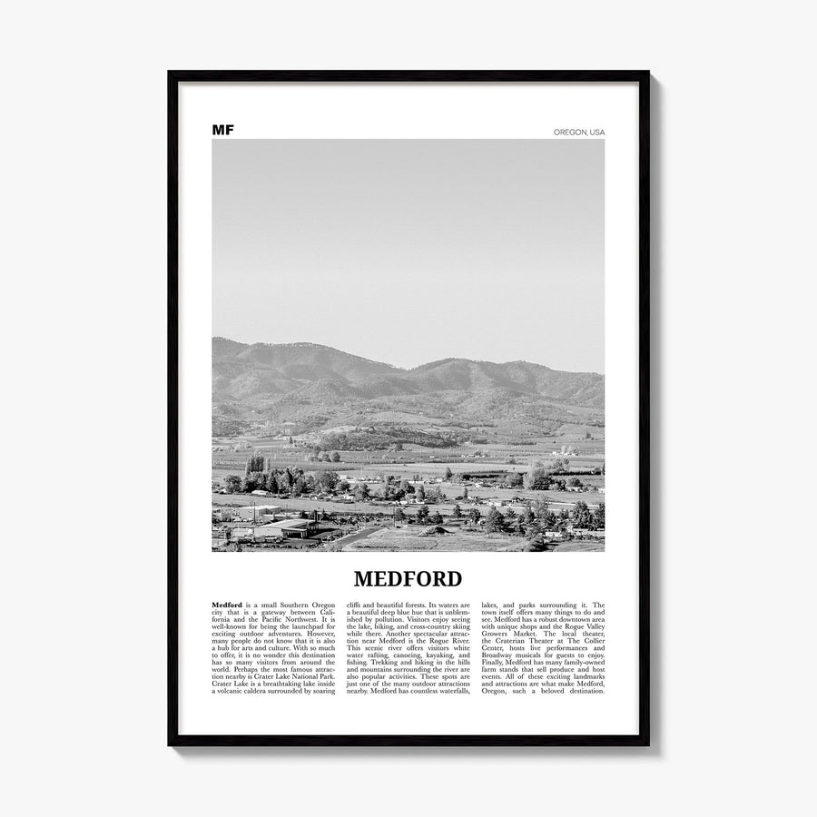 Medford, Oregon Newspaper Poster, framed poster mockup