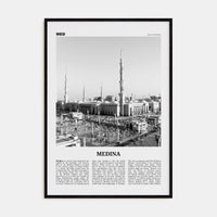 Medina Poster Black Wood / 8x12 in Nbourhood Travel B&W Poster