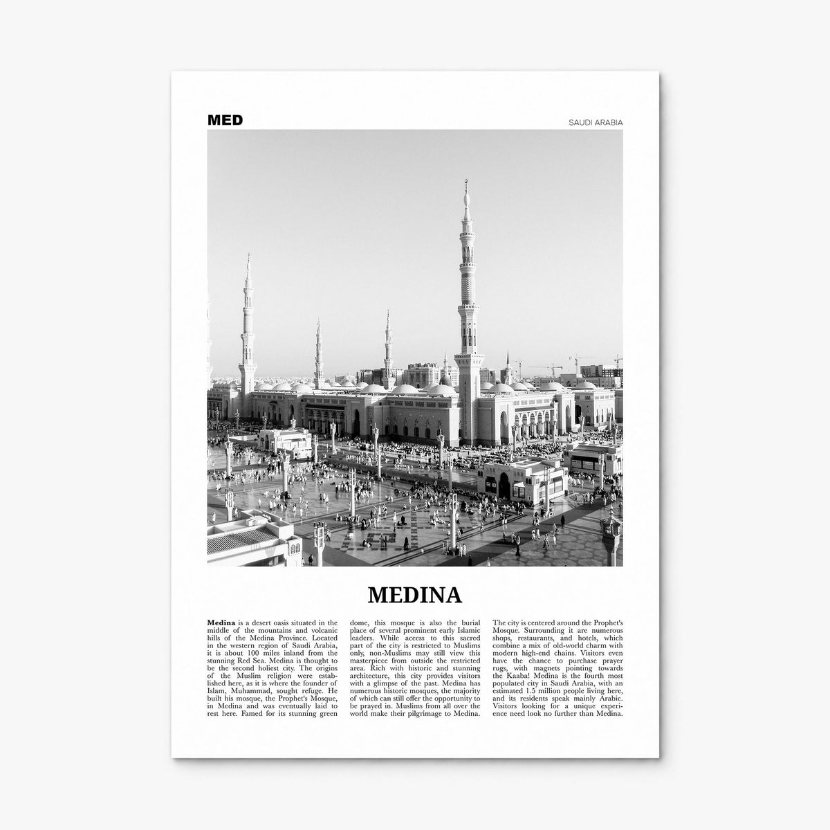 Medina Newspaper Poster, print only (unframed)