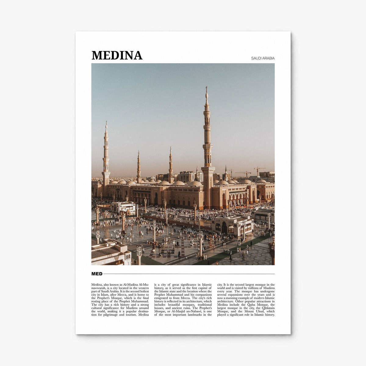 Medina Travel Poster, print only (unframed)