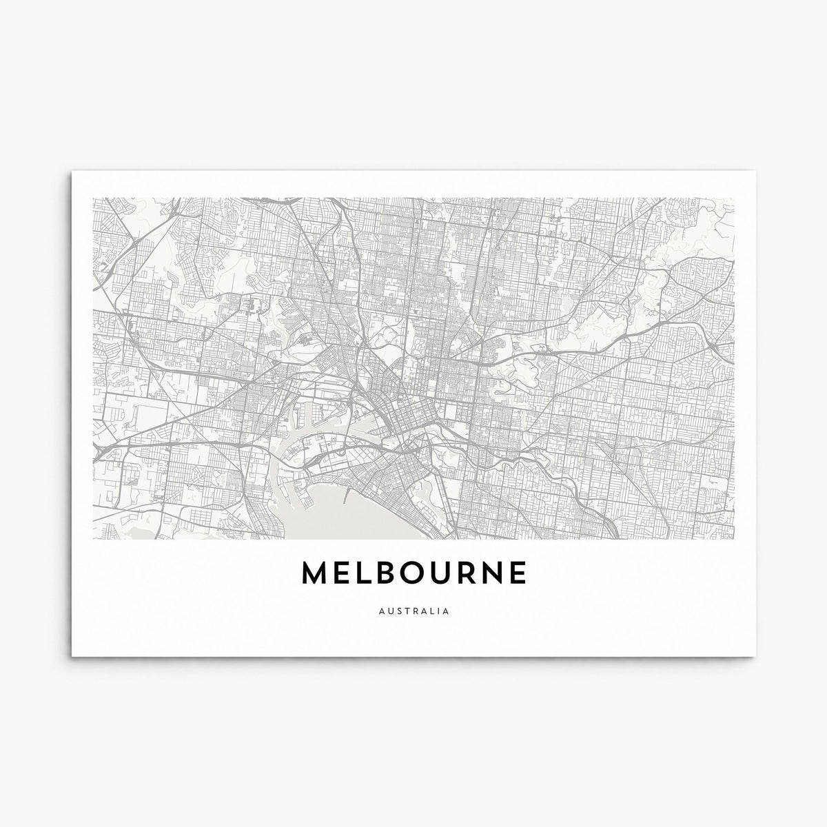 Melbourne, Australia Map Poster, print only (unframed)