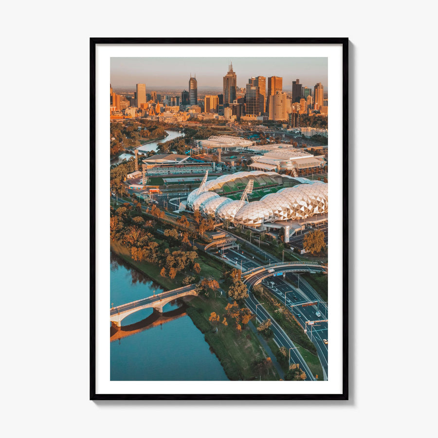 Melbourne, Australia Photo No 2 Poster, framed poster mockup, white border