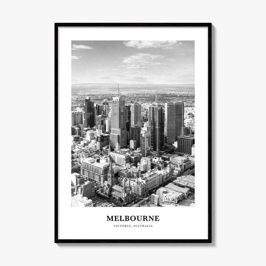 Melbourne, Australia Classic No 2 Poster, framed poster mockup
