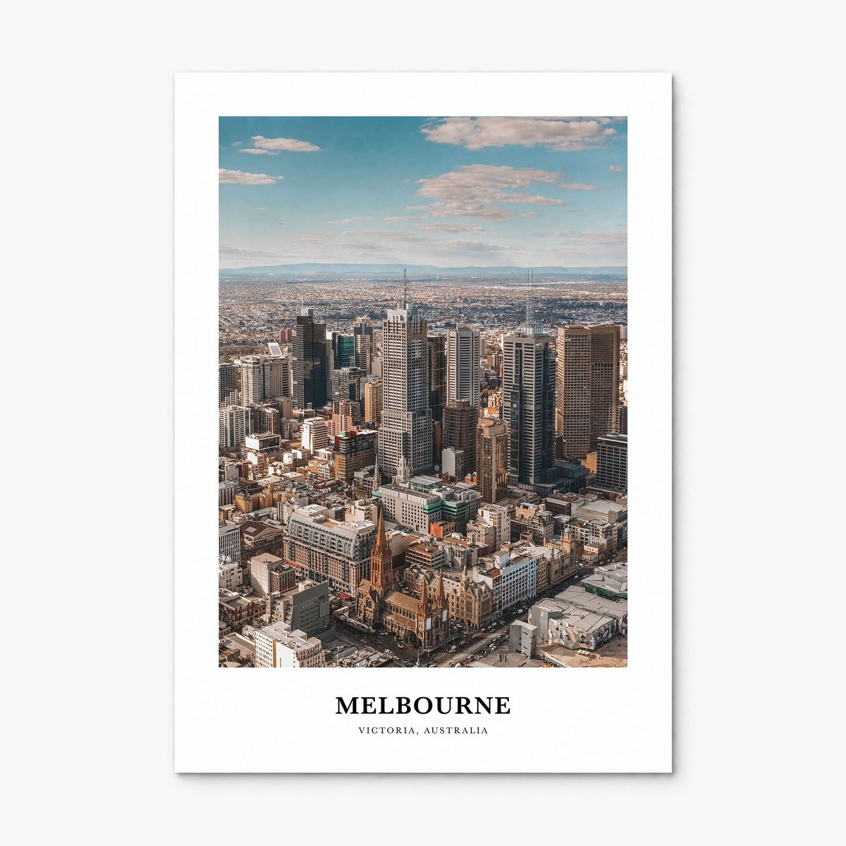 Melbourne, Australia Classic Poster, print only (unframed)