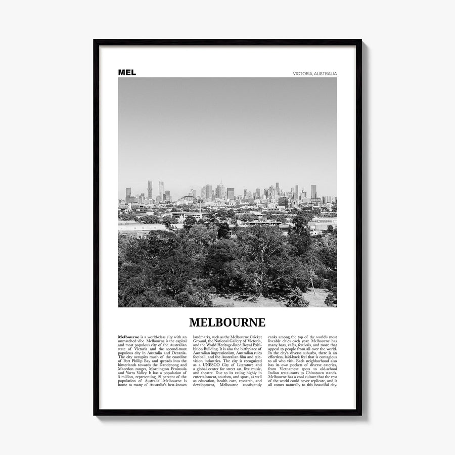 Melbourne, Australia Newspaper No 3 Poster, framed poster mockup