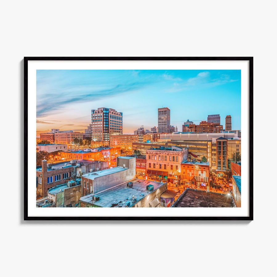 Memphis Photo Poster, framed poster mockup, white border
