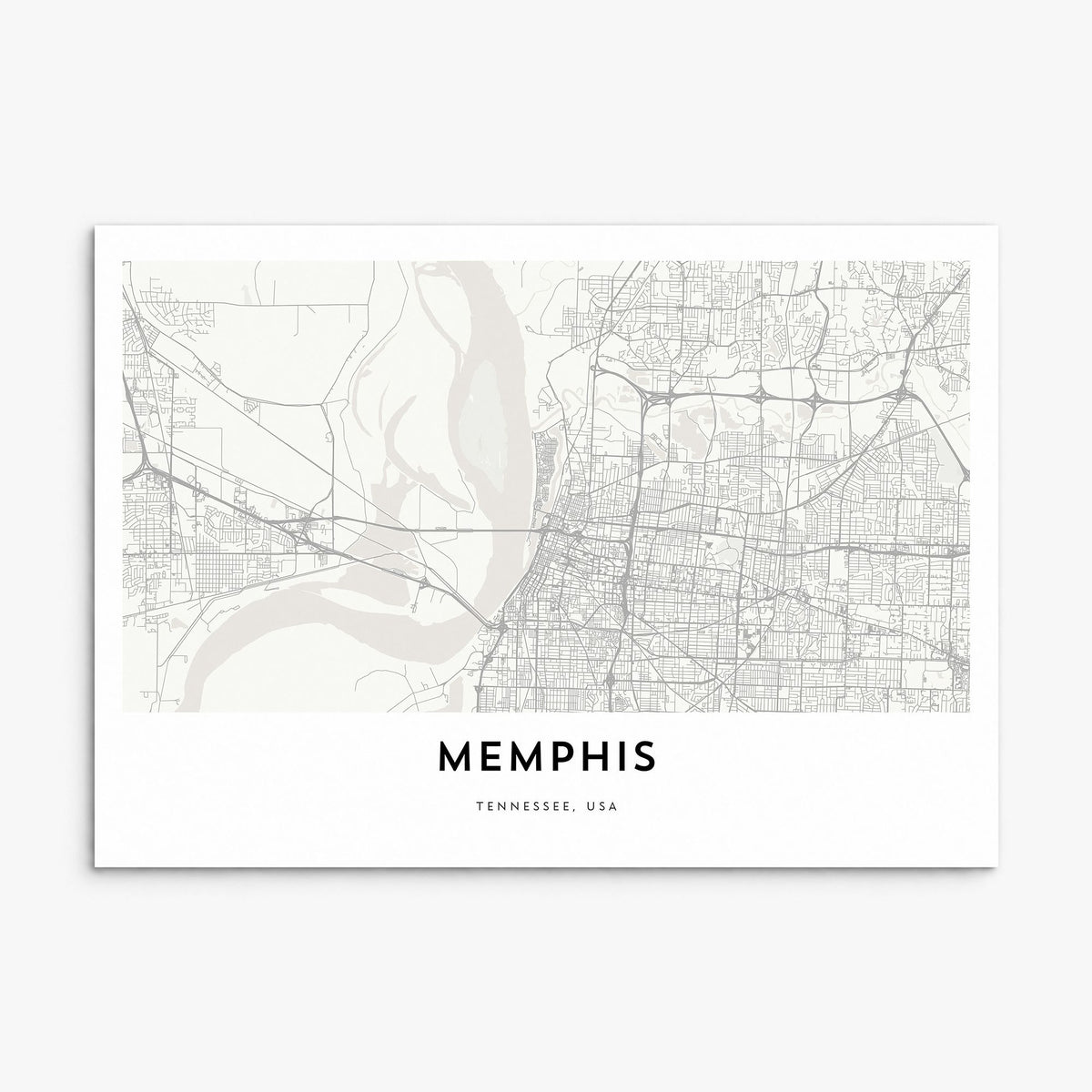 Memphis Map Poster, print only (unframed)