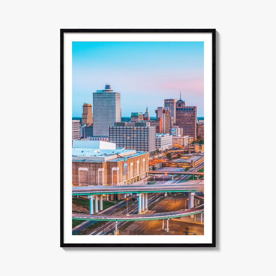 Memphis no. 1 colorful photo poster of Tennessee, USA – vertical wall art, unframed print shown in interior mockup