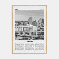 Memphis No 2 Poster Natural Wood / 8x12 in Nbourhood Travel B&W Poster