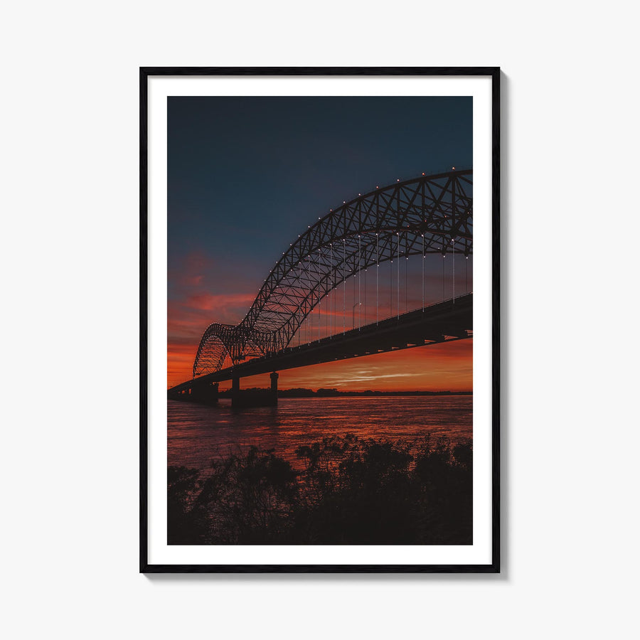 Memphis no. 3 colorful photo poster of Tennessee, USA – vertical wall art, unframed print shown in interior mockup