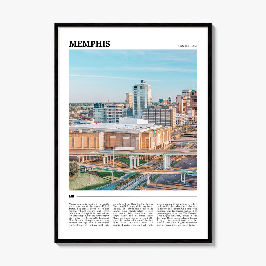 Memphis Travel Poster, framed poster mockup