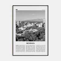 Mendoza Poster None / 8x12 in Nbourhood Travel B&W Poster