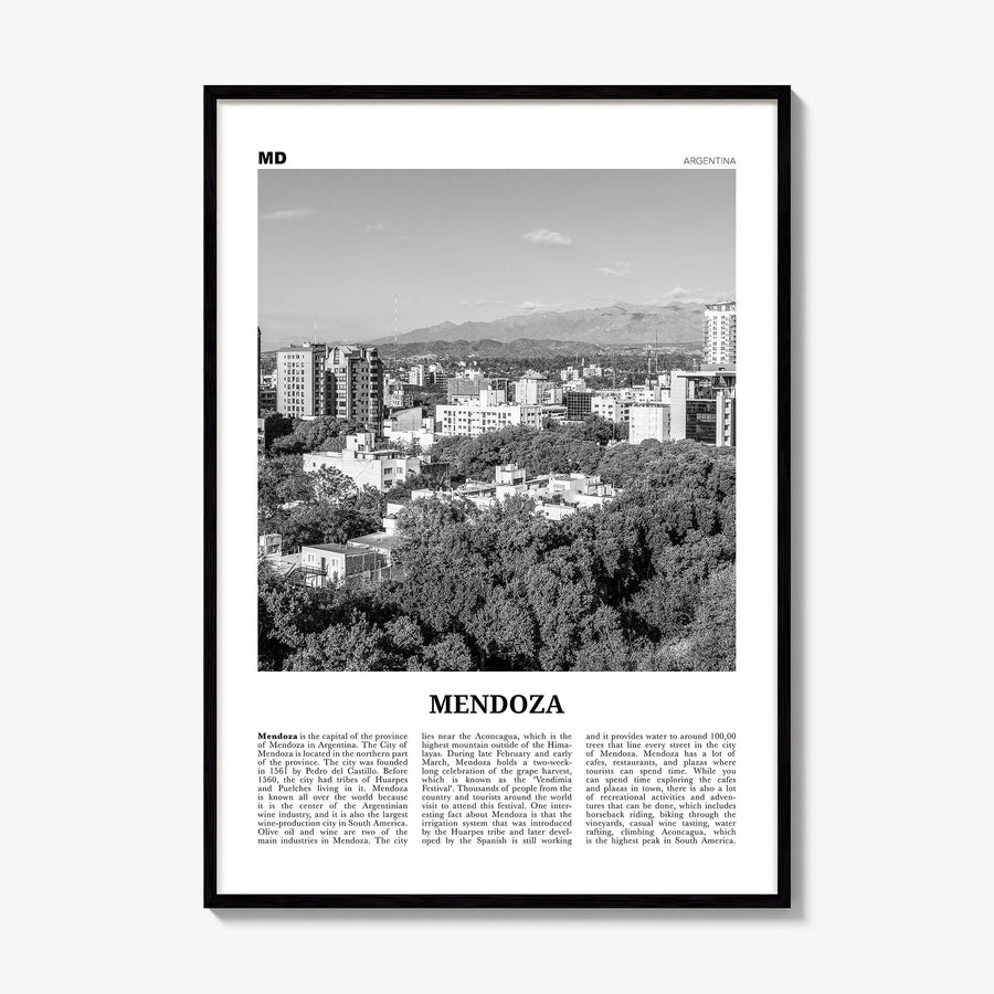 Mendoza Newspaper Poster, framed poster mockup