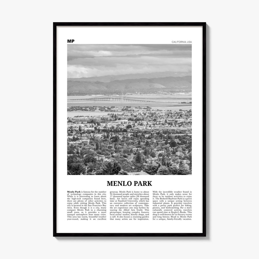 Menlo Park Newspaper Poster, framed poster mockup