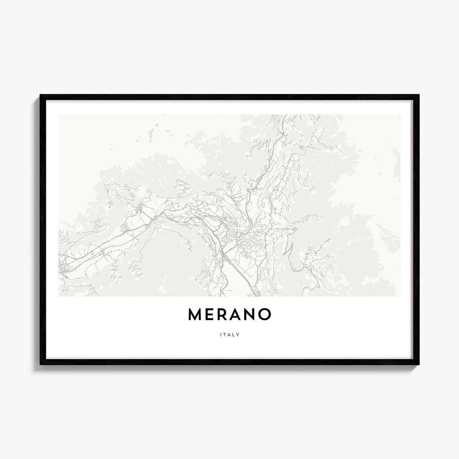 Merano Map Poster, framed poster mockup