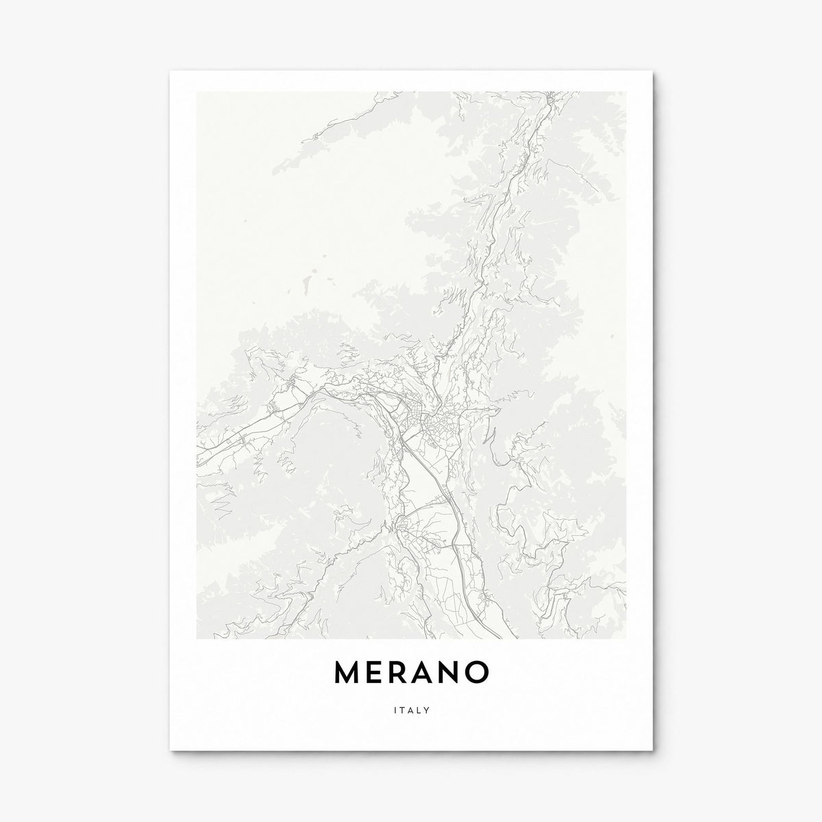 Merano Map Poster, print only (unframed)