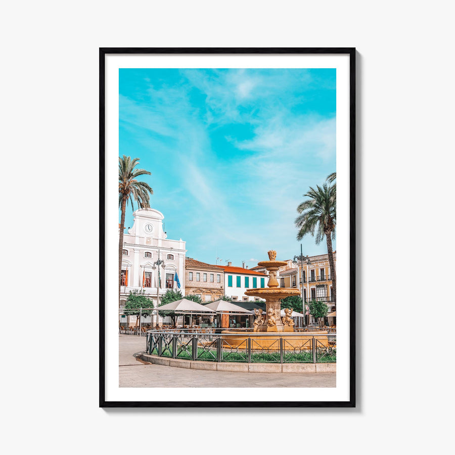 Mérida colorful photo poster of Mexico – vertical wall art, unframed print shown in interior mockup