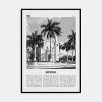 Mérida Poster Black Wood / 8x12 in Nbourhood Travel B&W Poster