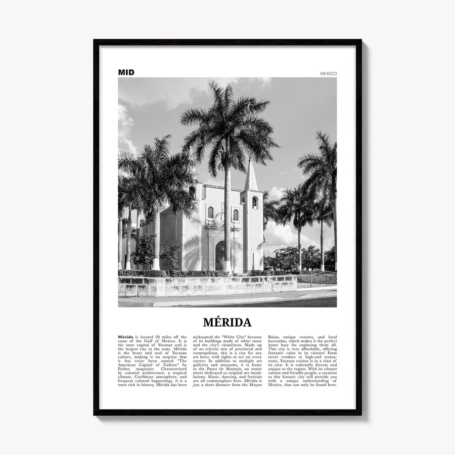 Mérida Newspaper Poster, framed poster mockup