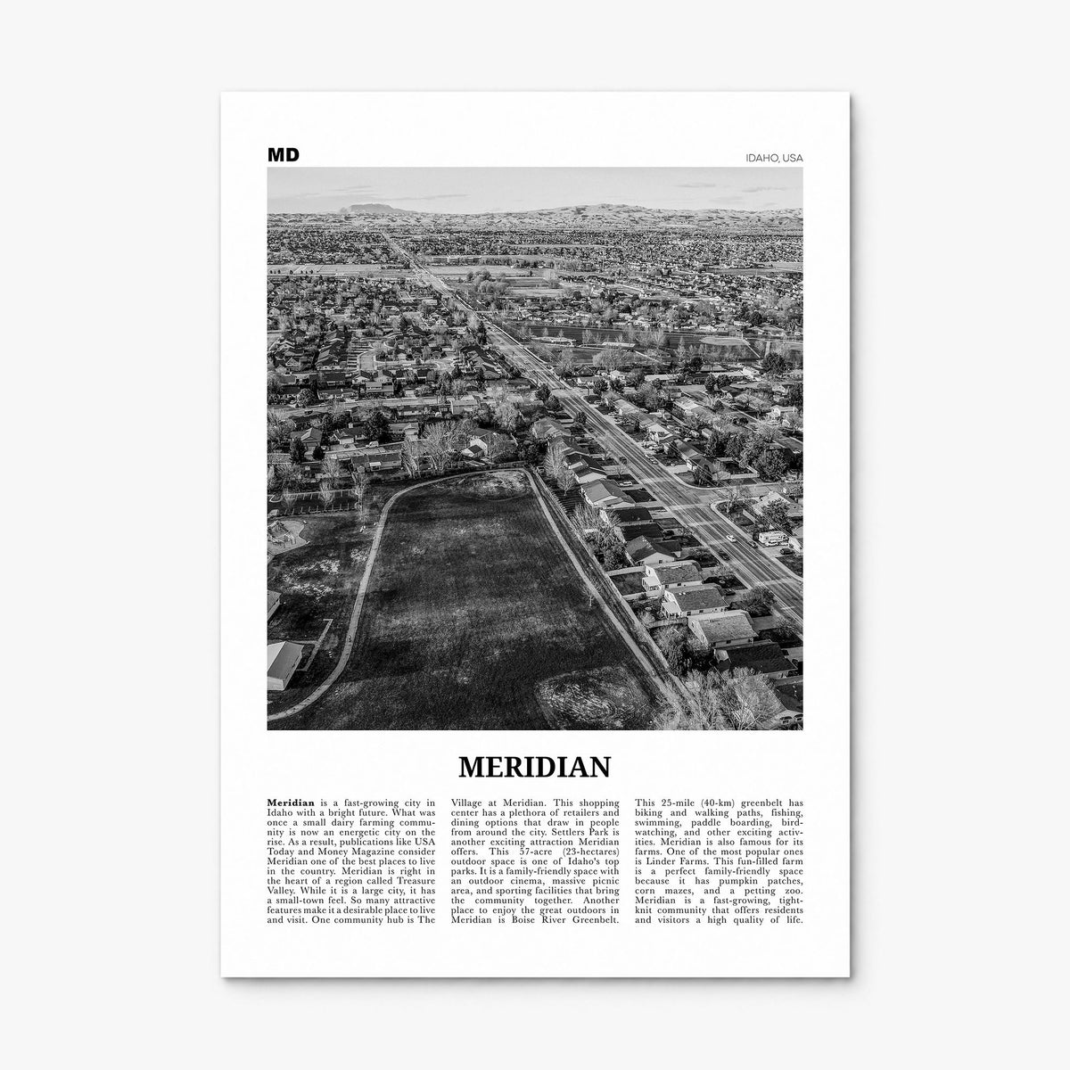 Meridian Newspaper Poster, print only (unframed)