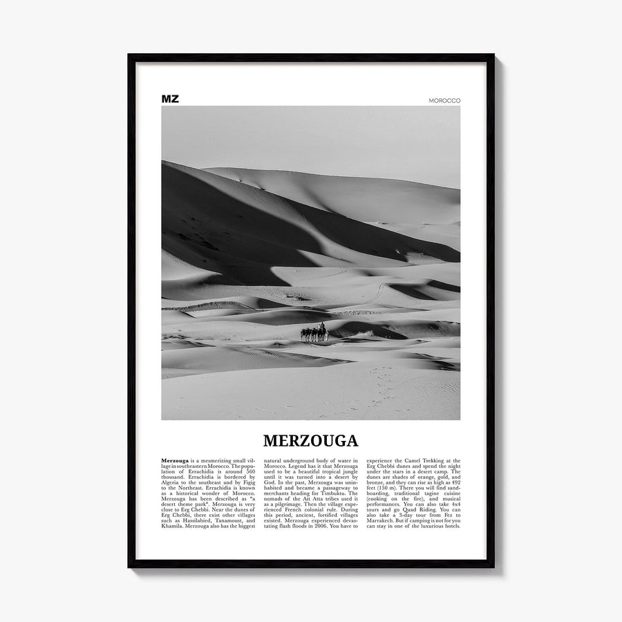 Merzouga Newspaper Poster, framed poster mockup