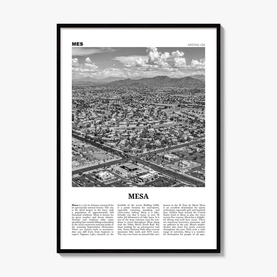 Mesa Newspaper Poster, framed poster mockup
