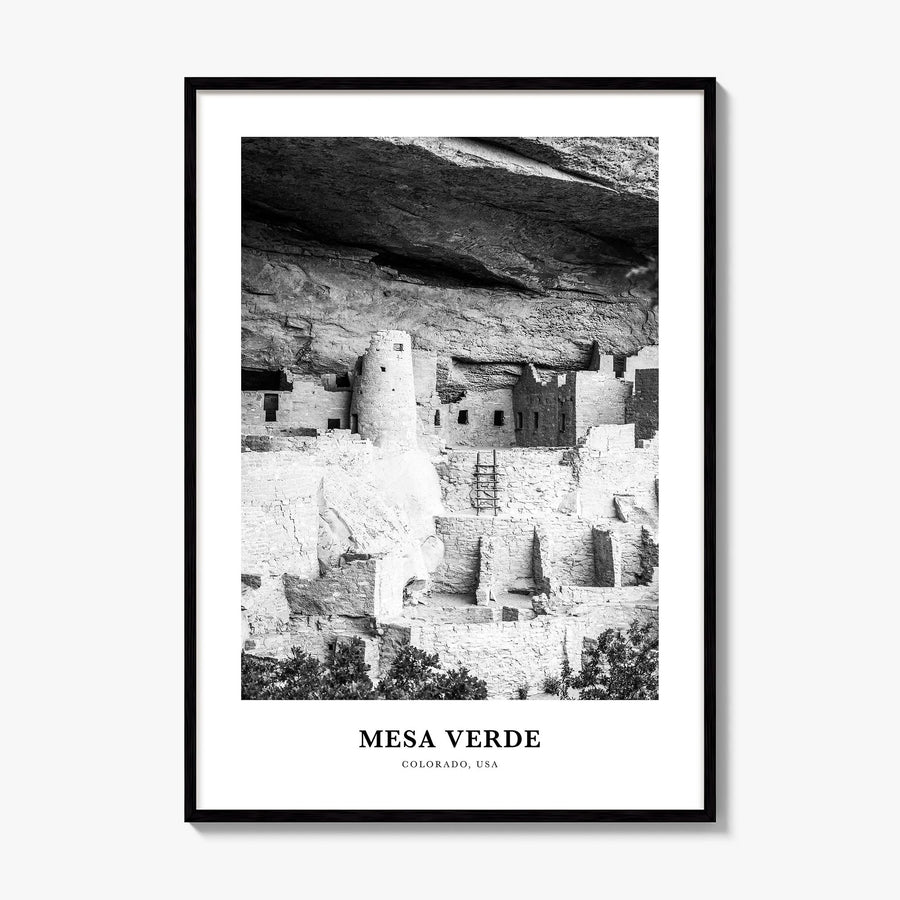Mesa Verde National Park Classic Poster, framed poster mockup