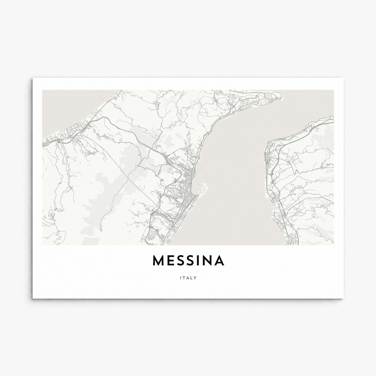 Messina Map Poster, print only (unframed)