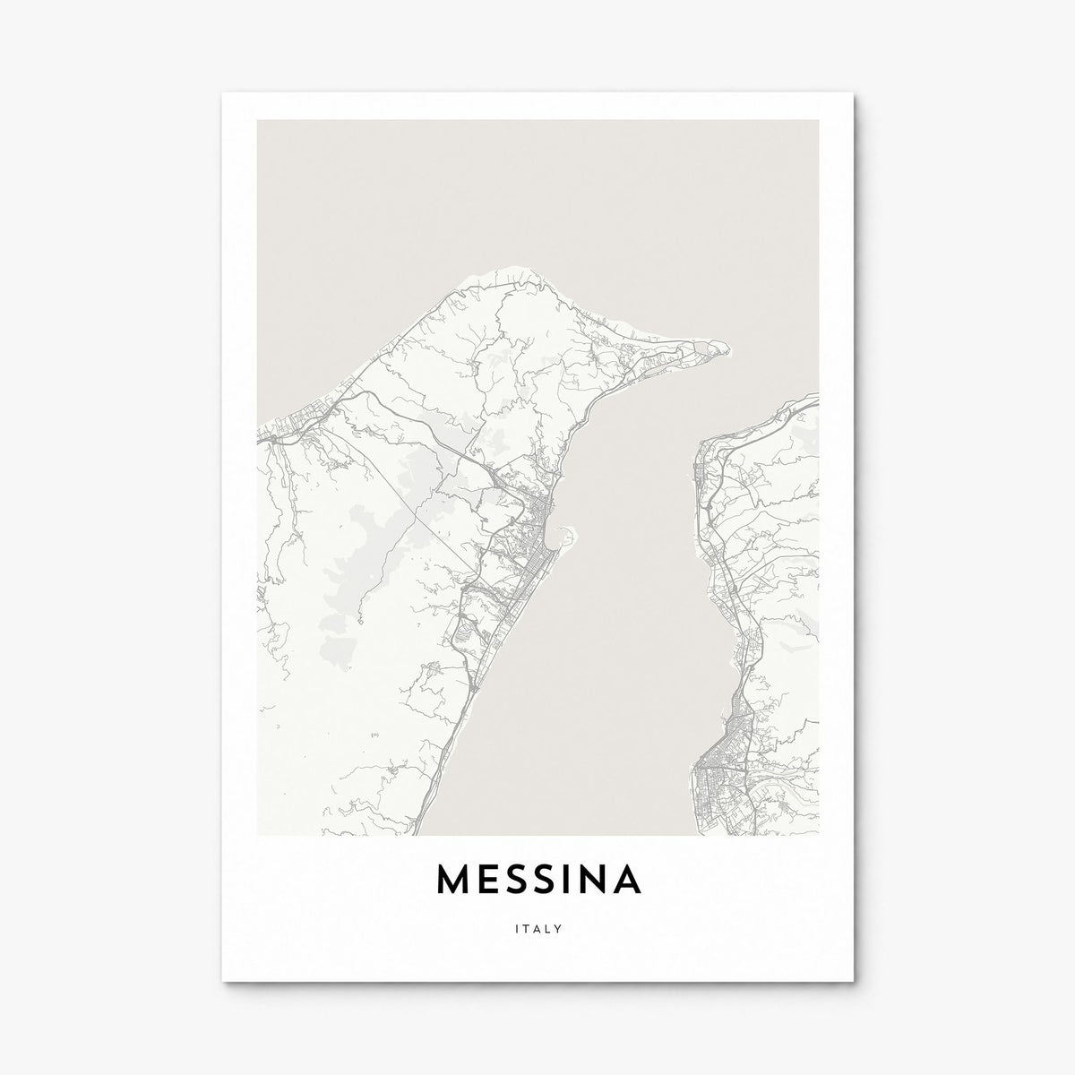 Messina Map Poster, print only (unframed)