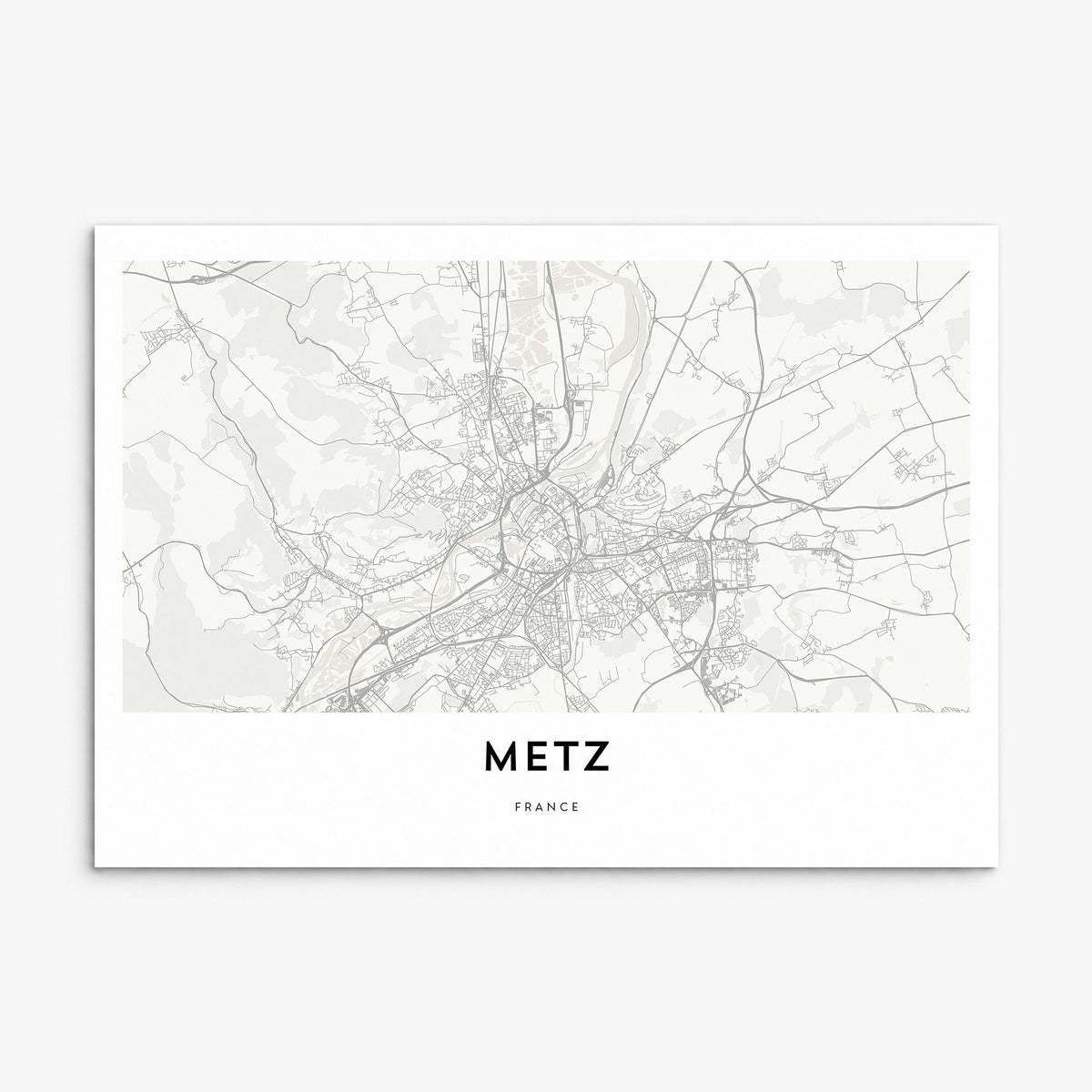 Metz Map Poster, print only (unframed)