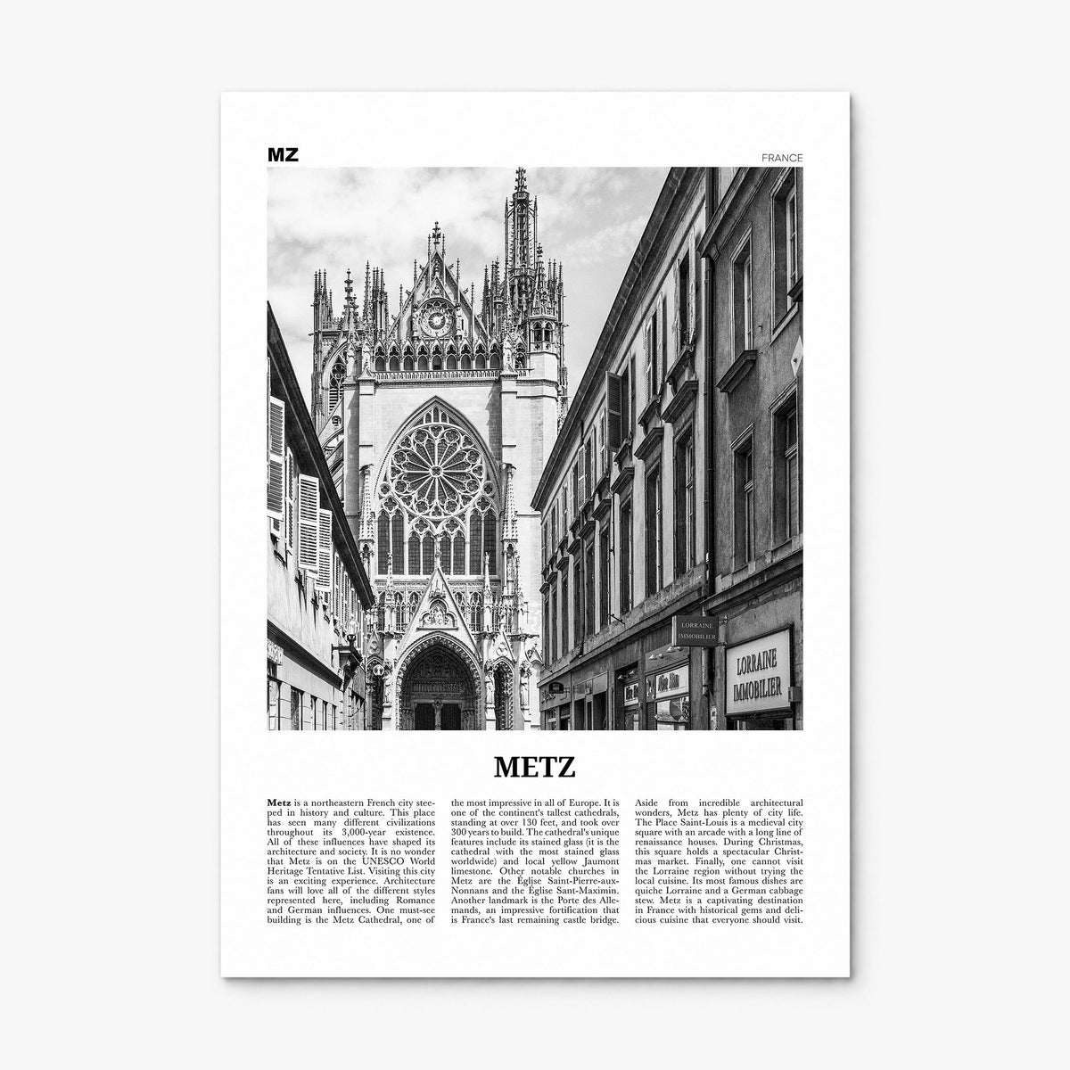 Metz Newspaper Poster, print only (unframed)
