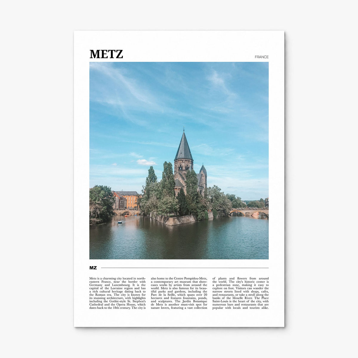 Metz Travel Poster, print only (unframed)