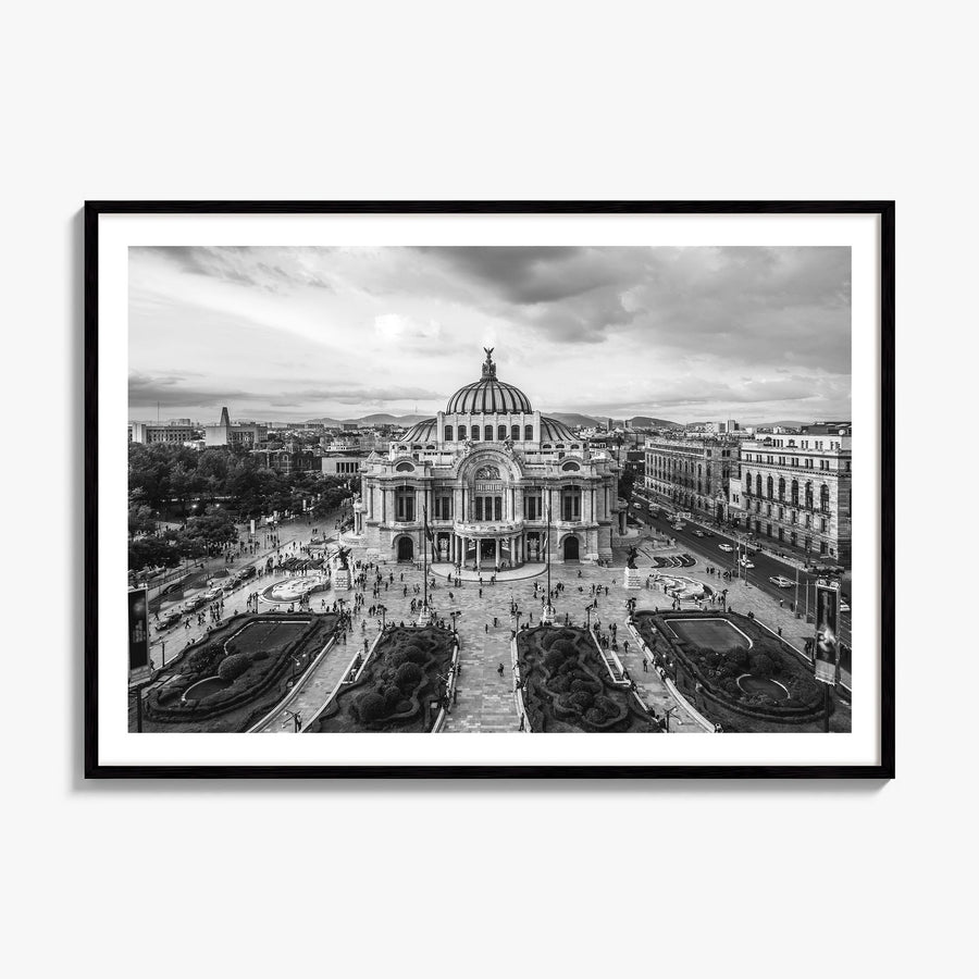 Mexico City Photo Poster, framed poster mockup, white border