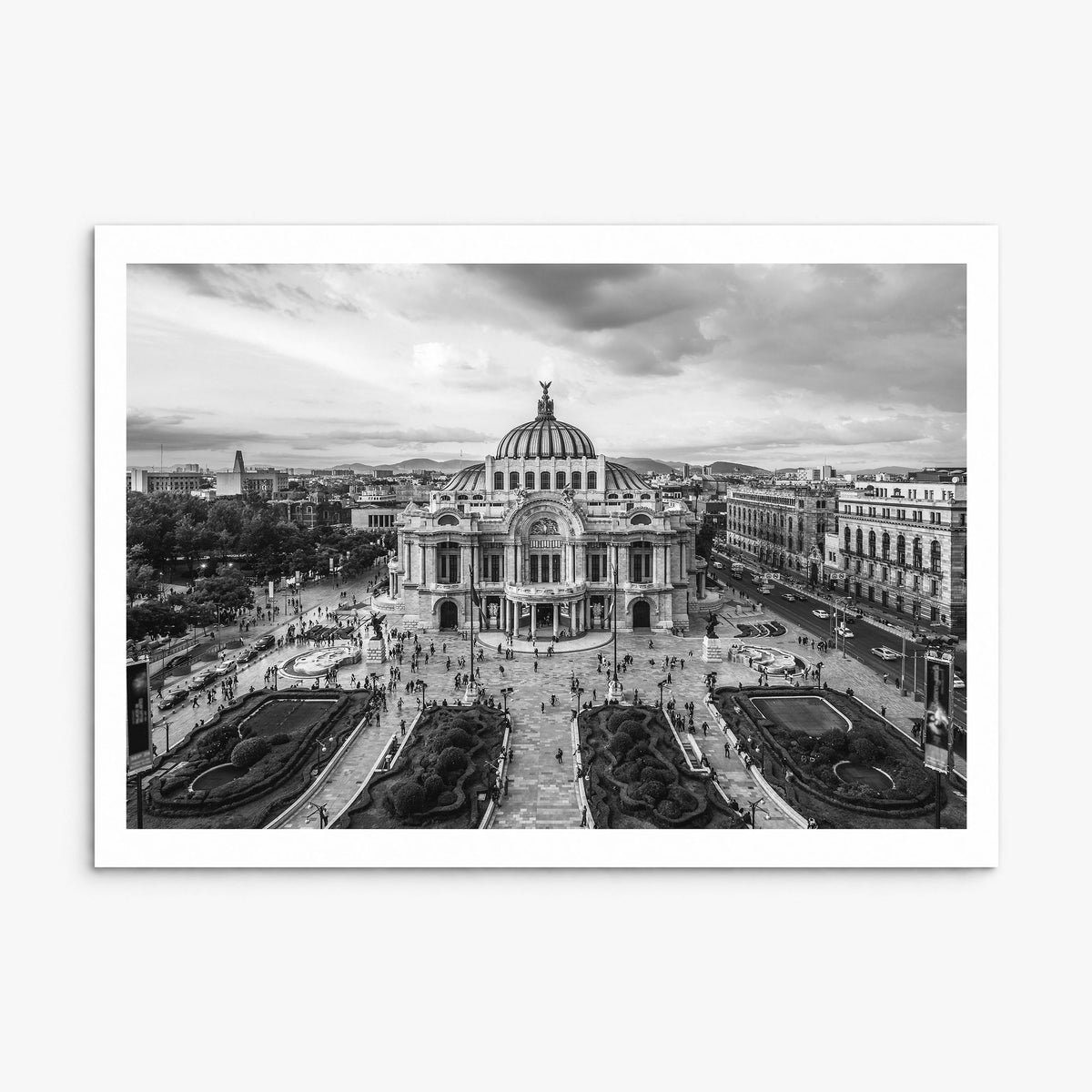Mexico City Photo Poster, print only (unframed), white border