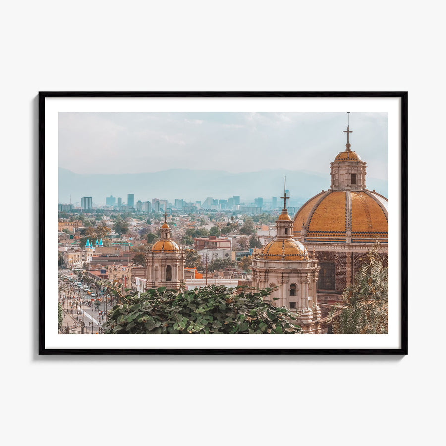 Mexico City Photo Poster, framed poster mockup, white border
