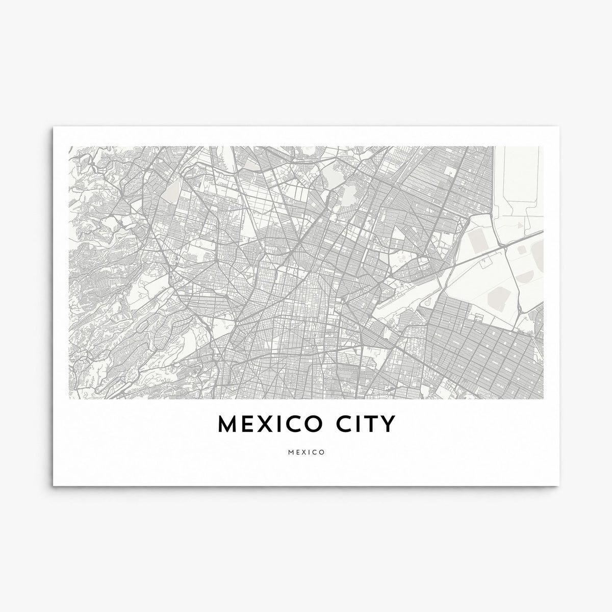 Mexico City Map Poster, print only (unframed)