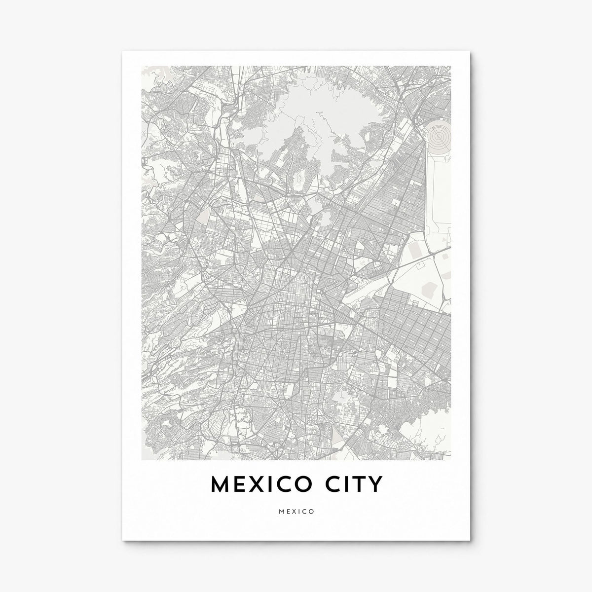 Mexico City Map Poster, print only (unframed)