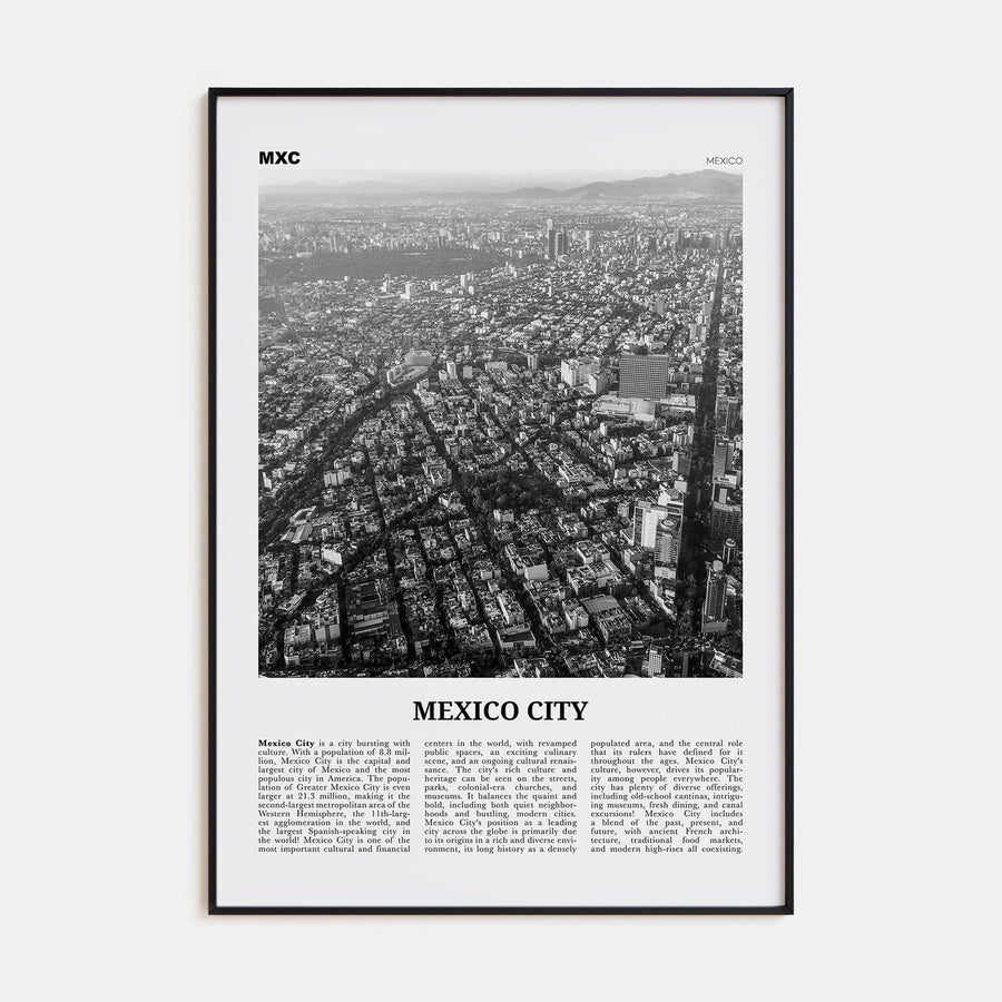 Mexico City No 3 Poster None / 8x12 in Nbourhood Travel B&W Poster