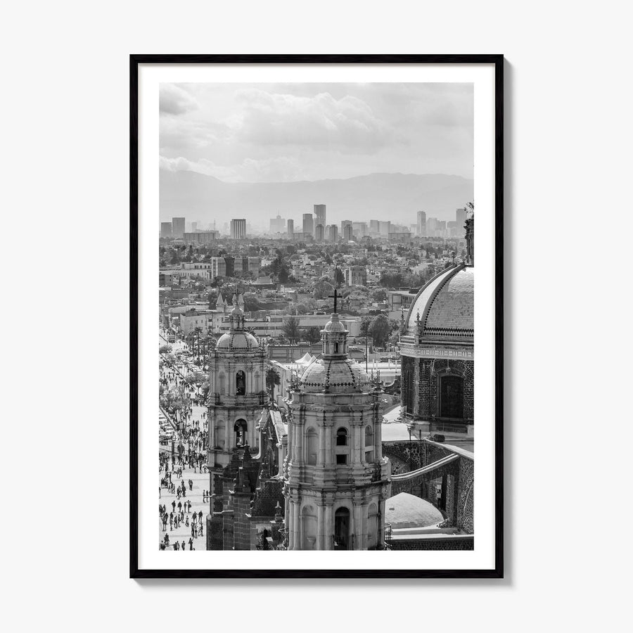 Mexico City Photo Poster, framed poster mockup, white border