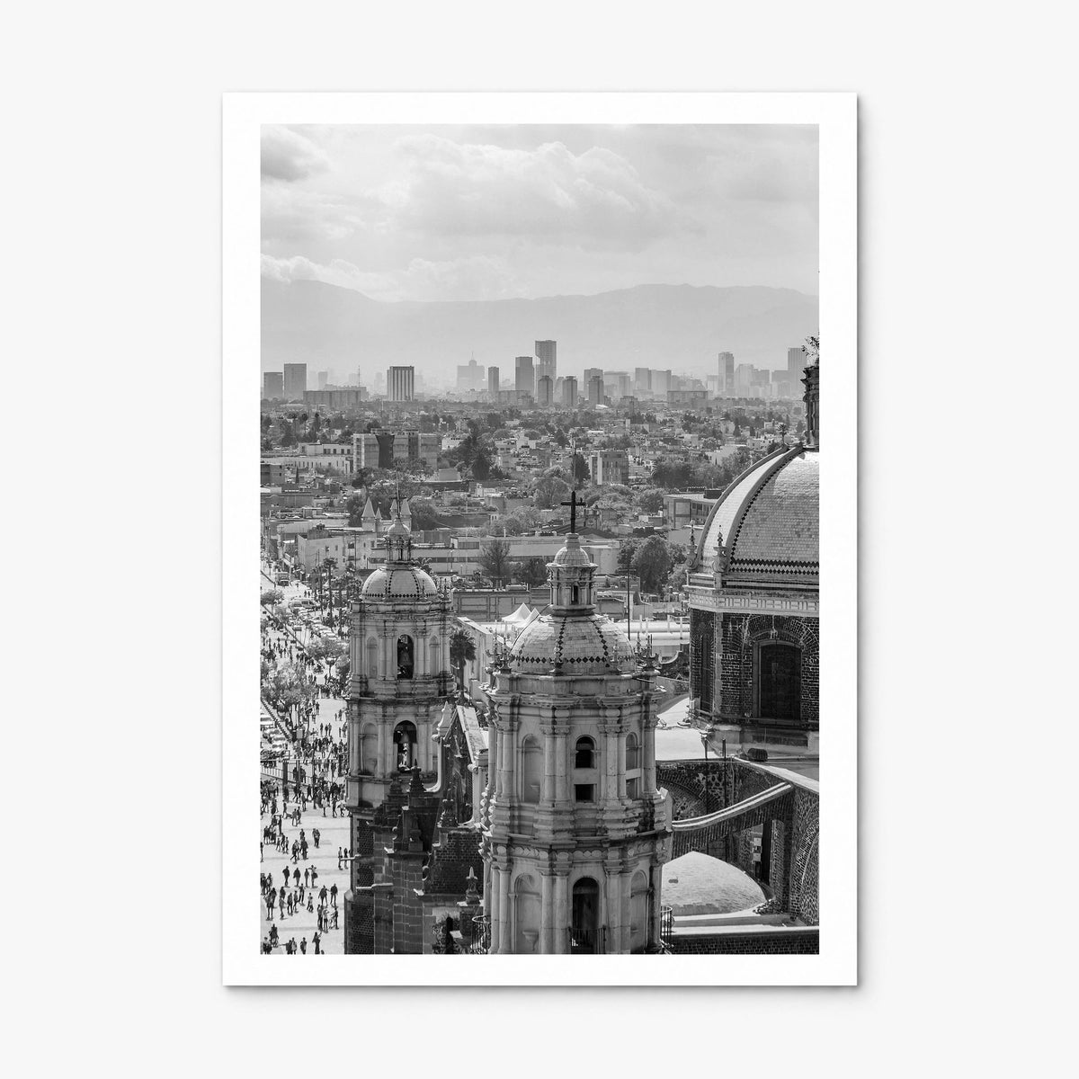 Mexico City Photo Poster, print only (unframed), white border