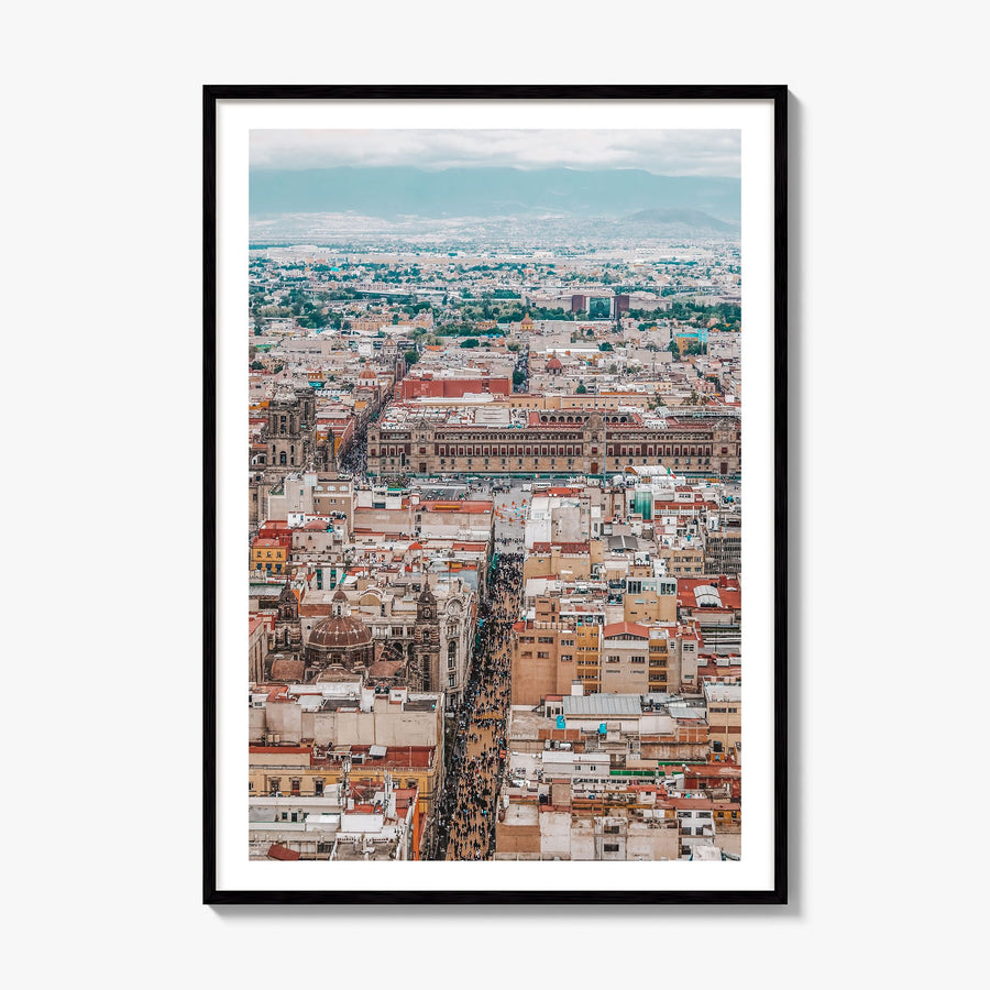 Mexico City Photo No 1 Poster, framed poster mockup, white border