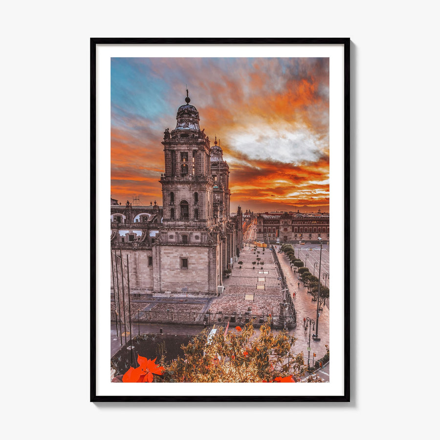 Mexico City Photo No 2 Poster, framed poster mockup, white border