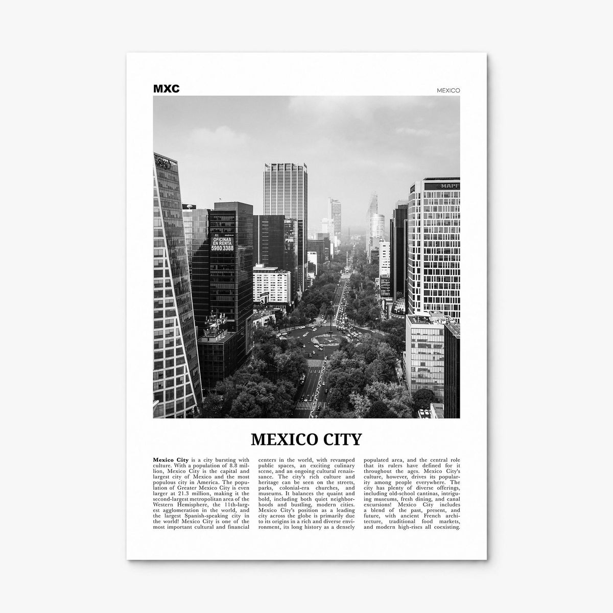 Mexico City Newspaper No 1 Poster, print only (unframed)