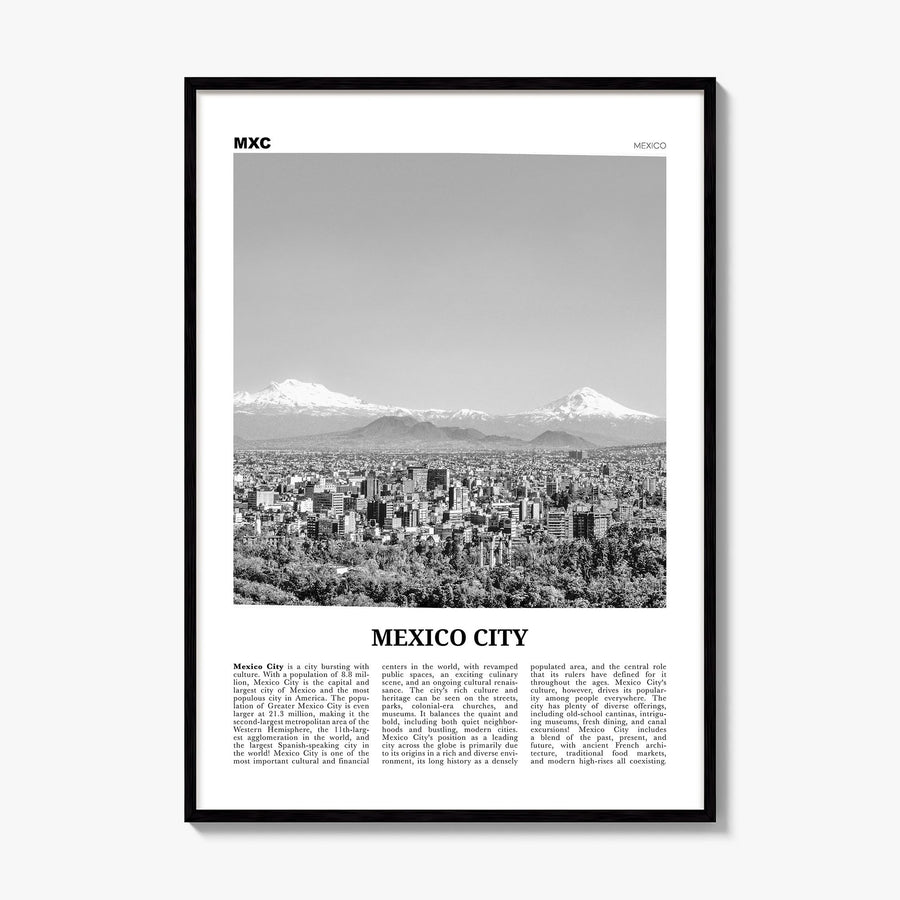 Mexico City Newspaper No 2 Poster, framed poster mockup